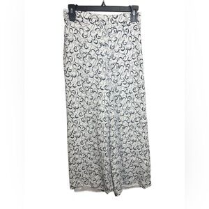 Aritzia Wilfred Black and White Patterned High Rise Crop Flare‎ Trousers- Size S